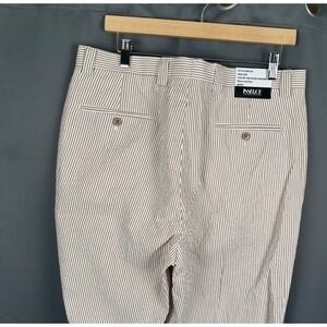 Insert Mens Pants Classic Fit Striped Flat Front Chino Casual size 42x34